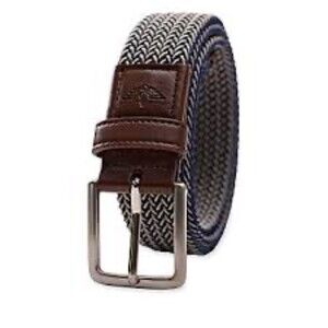 Dockers Men’s Braided Canvas Web Belt In Navy Tan Mix Sz LG (38-40)